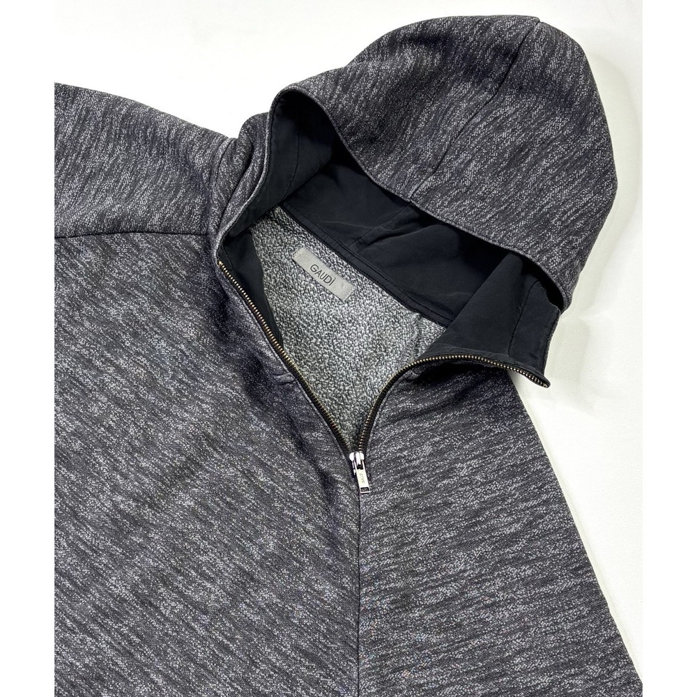 GAUDI Hooded Pullover Sweatshirt Men's XXL Quarter Zip Heather Gray - Picture 10 of 12